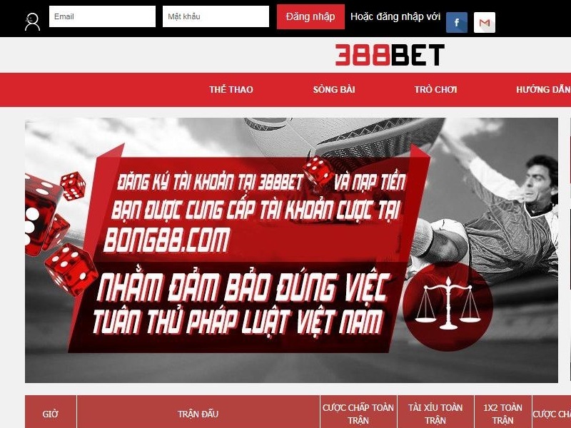 388Bet – Trang website cá cược uy tín, an toàn và hoàn toàn hợp pháp